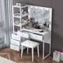 Hanah Home Mesa de Maquillaje BJ155 - 3852 con Iluminación y Puff